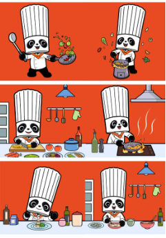 新东方烹饪品牌IP形象 | 熊猫厨师长正式发布!